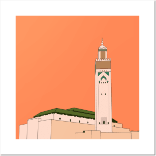 Mosque Hassan 2 Casablanca Posters and Art